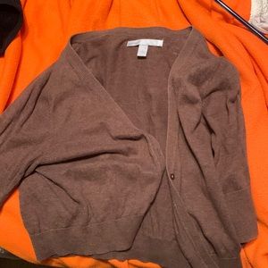 Brown cardigan bolero Large cotton